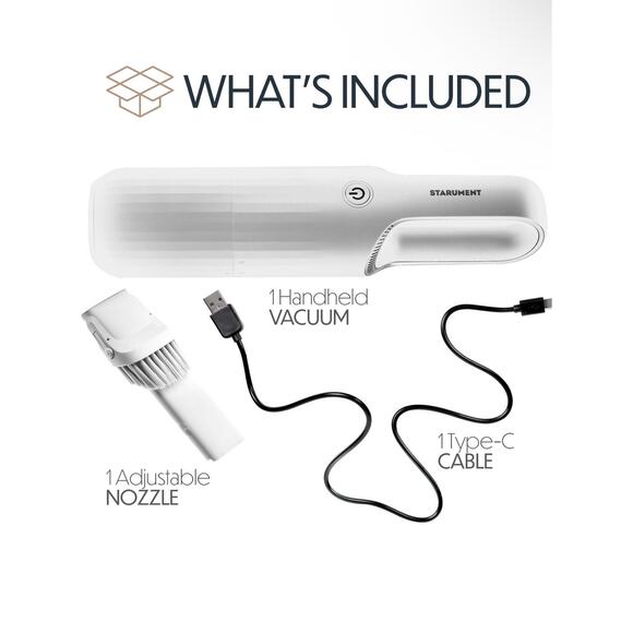 STARUMENT Portable Cordless Rechargeable Hand Vacuum Cleaner Handheld - Picture 2 of 9